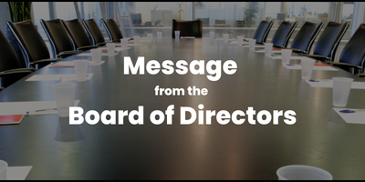 A Message from the Board of Directors